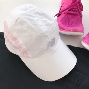 New Balance | White With Pink Performance Hat